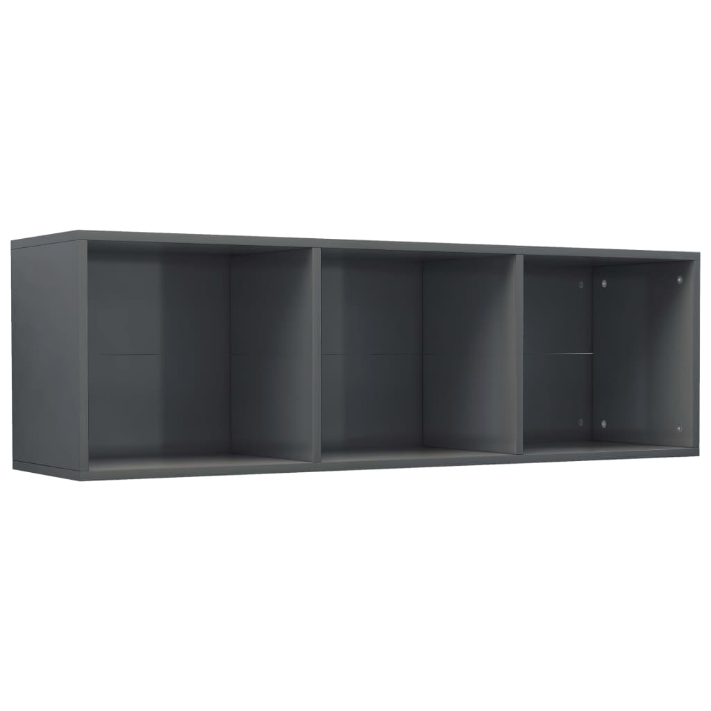 Book Cabinet/TV Cabinet High Gloss Grey 36x30x114 cm Engineered Wood