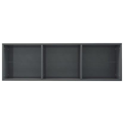 Book Cabinet/TV Cabinet High Gloss Grey 36x30x114 cm Engineered Wood