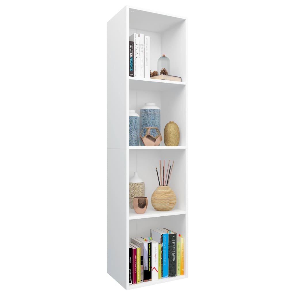 Book Cabinet/TV Cabinet White 36x30x143 cm Engineered Wood