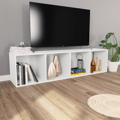 Book Cabinet/TV Cabinet White 36x30x143 cm Engineered Wood