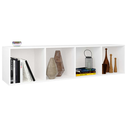 Book Cabinet/TV Cabinet White 36x30x143 cm Engineered Wood