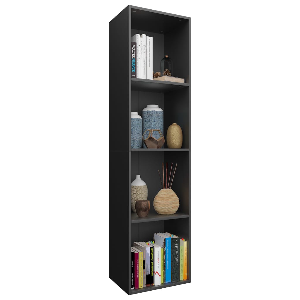 Book Cabinet/TV Cabinet Black 36x30x143 cm Engineered Wood