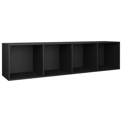 Book Cabinet/TV Cabinet Black 36x30x143 cm Engineered Wood