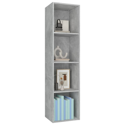 Book Cabinet/TV Cabinet Concrete Grey 36x30x143 cm Engineered Wood