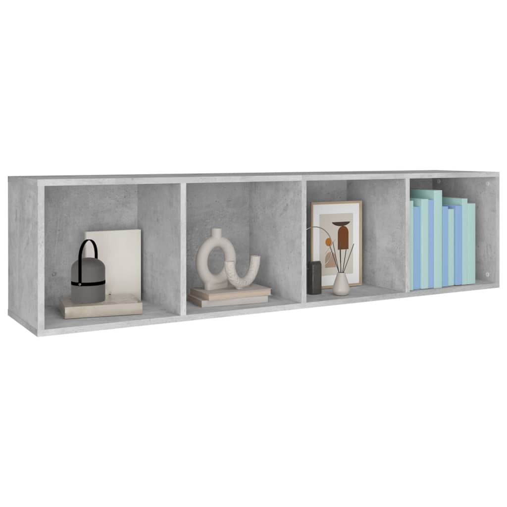 Book Cabinet/TV Cabinet Concrete Grey 36x30x143 cm Engineered Wood