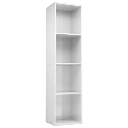 Book Cabinet/TV Cabinet High Gloss White 36x30x143 cm Engineered Wood