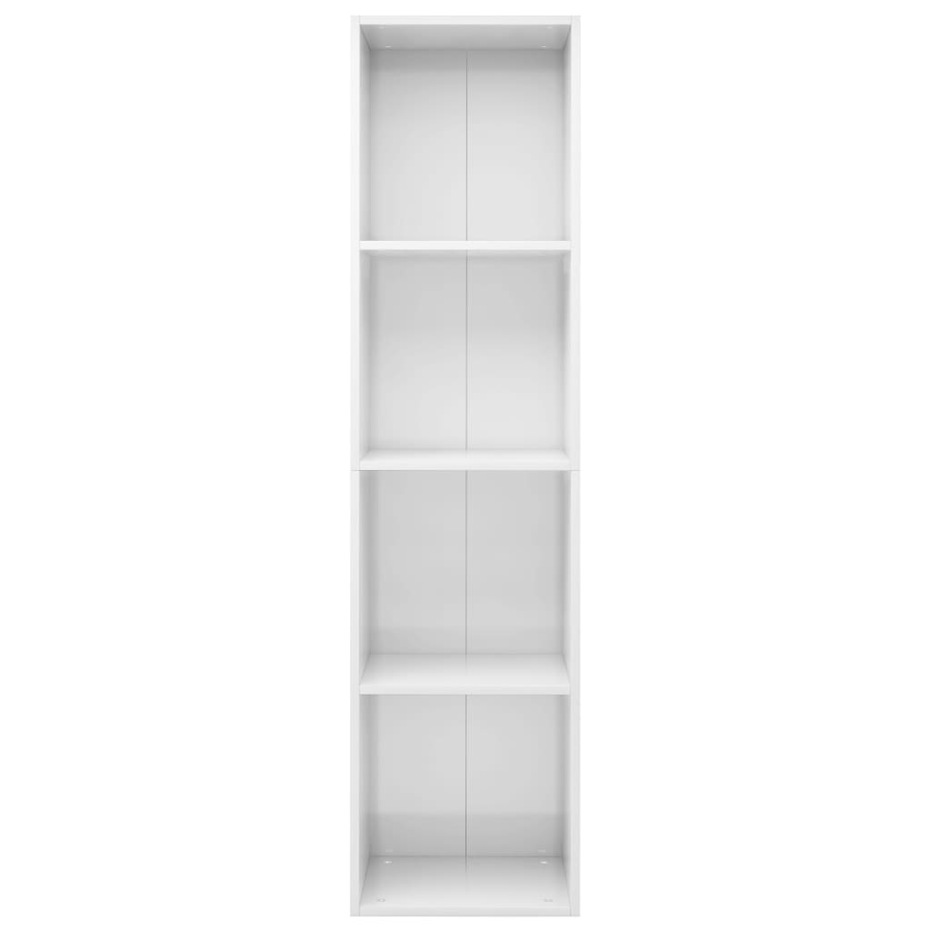 Book Cabinet/TV Cabinet High Gloss White 36x30x143 cm Engineered Wood