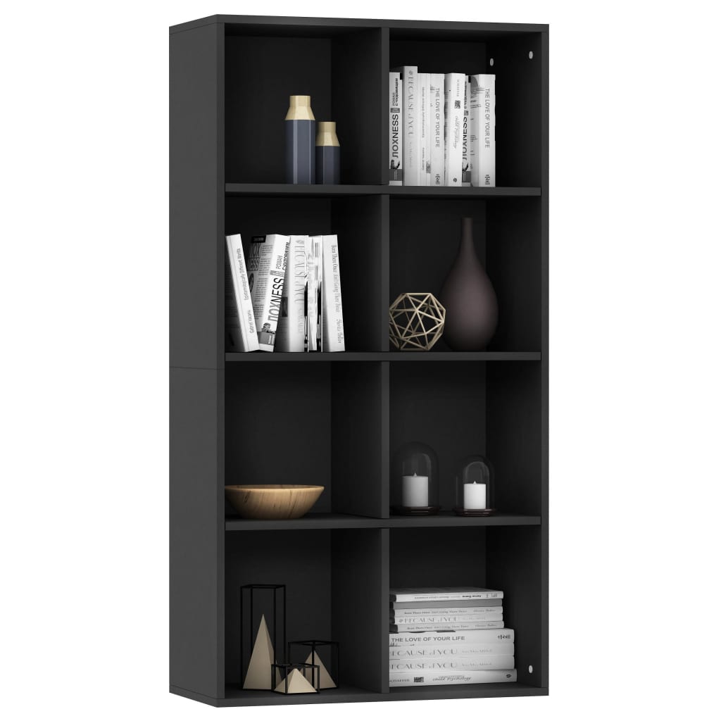 Book Cabinet/Sideboard Black 66x30x130 cm Engineered Wood