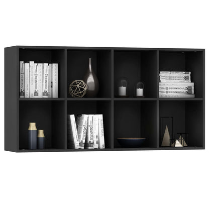 Book Cabinet/Sideboard Black 66x30x130 cm Engineered Wood