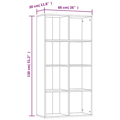 Book Cabinet/Sideboard Concrete Grey 66x30x130 cm Engineered Wood