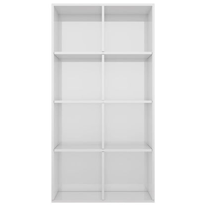 Book Cabinet/Sideboard High Gloss White 66x30x130 cm Engineered Wood