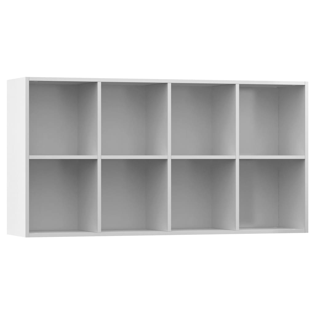 Book Cabinet/Sideboard High Gloss White 66x30x130 cm Engineered Wood