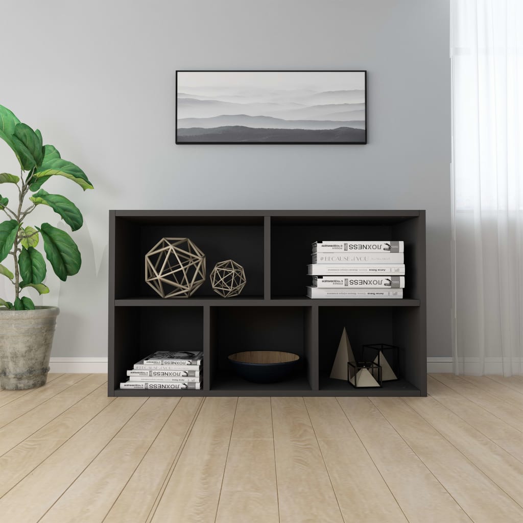 Book Cabinet/Sideboard Black 50x25x80 cm Engineered Wood