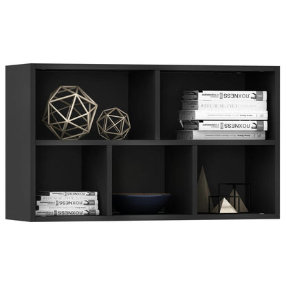 Book Cabinet/Sideboard Black 50x25x80 cm Engineered Wood