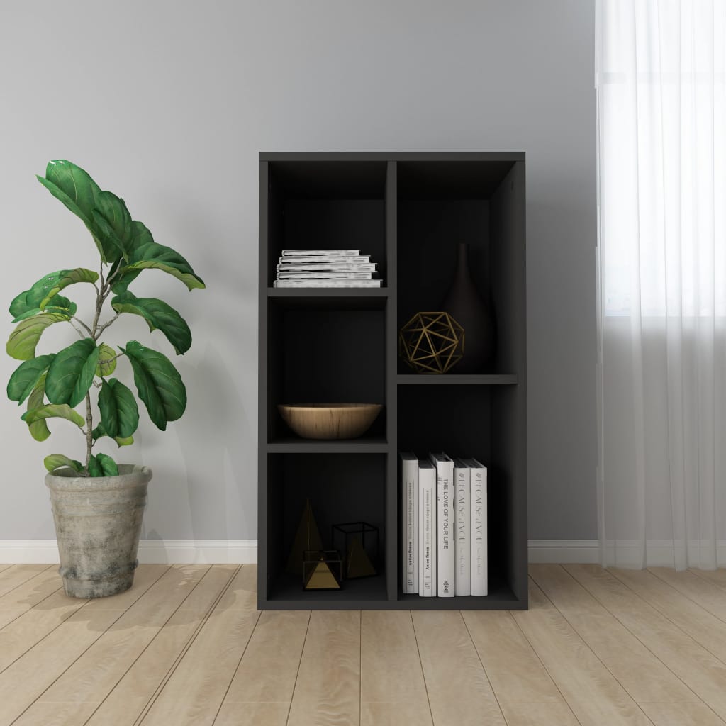 Book Cabinet/Sideboard Black 50x25x80 cm Engineered Wood