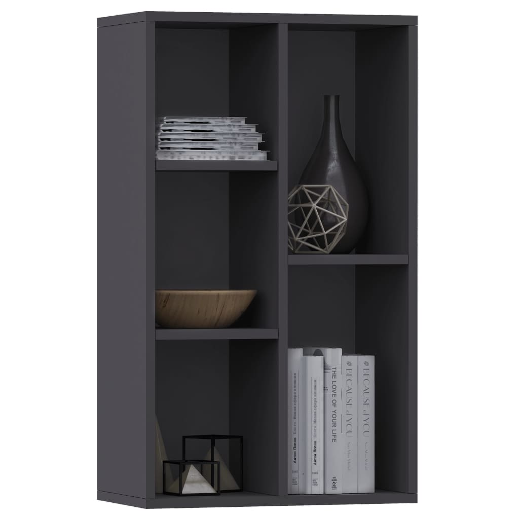 Book Cabinet/Sideboard Grey 50x25x80 cm Engineered Wood