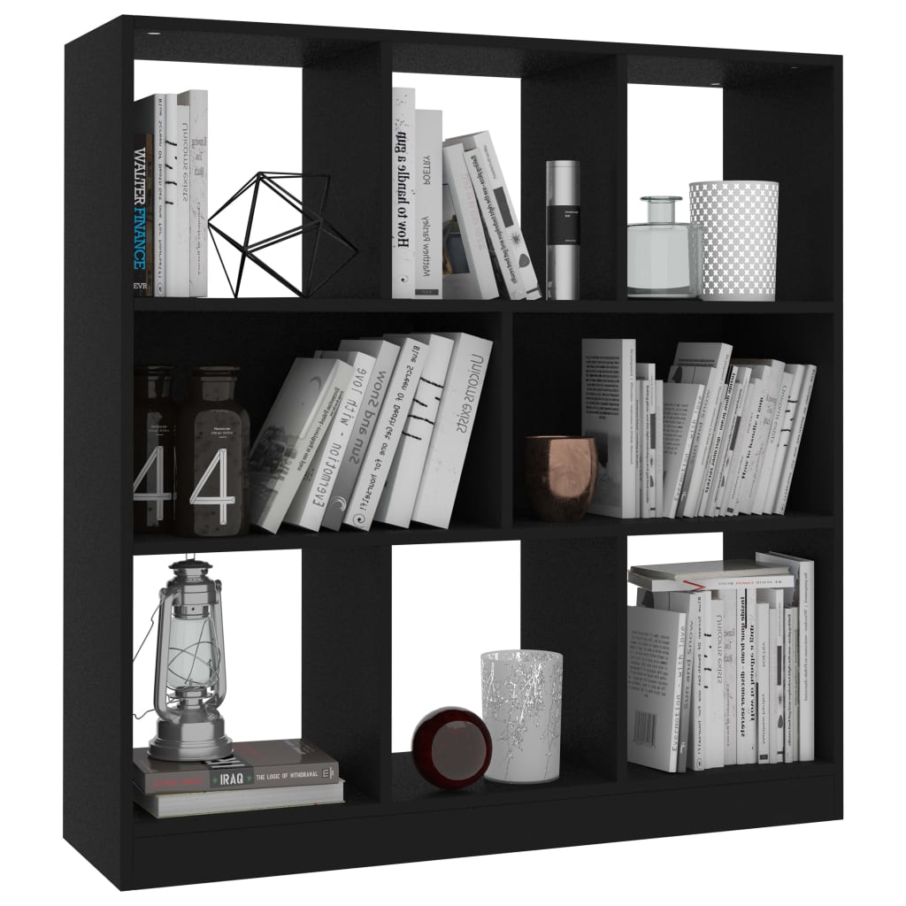 Book Cabinet Black 97.5x29.5x100 cm Engineered Wood