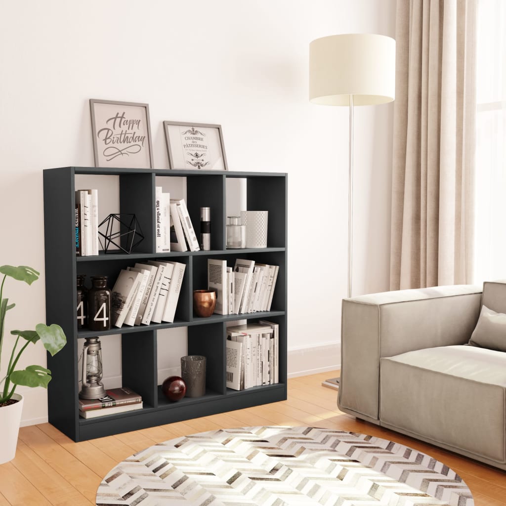 Book Cabinet Grey 97.5x29.5x100 cm Engineered Wood