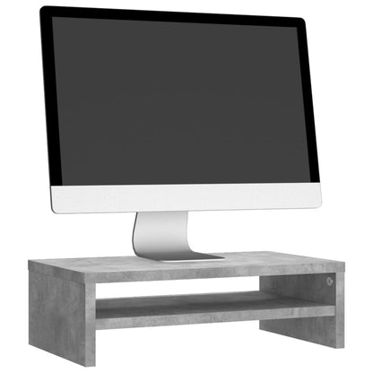 Monitor Stand Concrete Grey 42x24x13 cm Engineered Wood