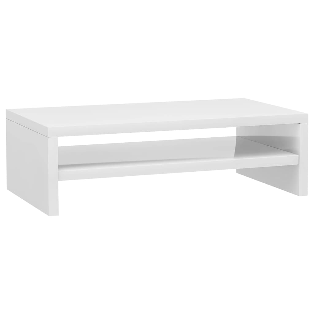 Monitor Stand High Gloss White 42x24x13 cm Engineered Wood