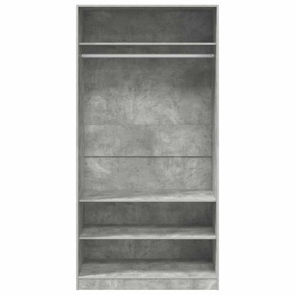 Wardrobe Concrete Grey 100x50x200 cm Engineered Wood