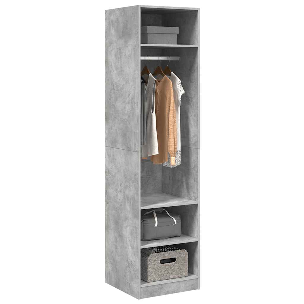 Wardrobe Concrete Grey 50x50x200 cm Engineered Wood