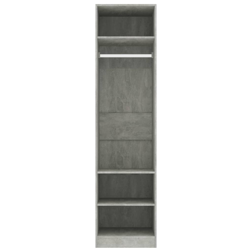 Wardrobe Concrete Grey 50x50x200 cm Engineered Wood