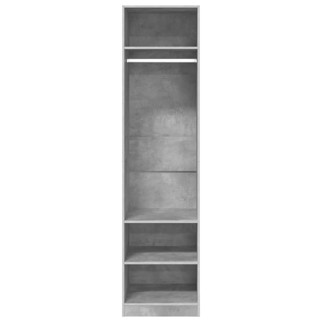 Wardrobe Concrete Grey 50x50x200 cm Engineered Wood