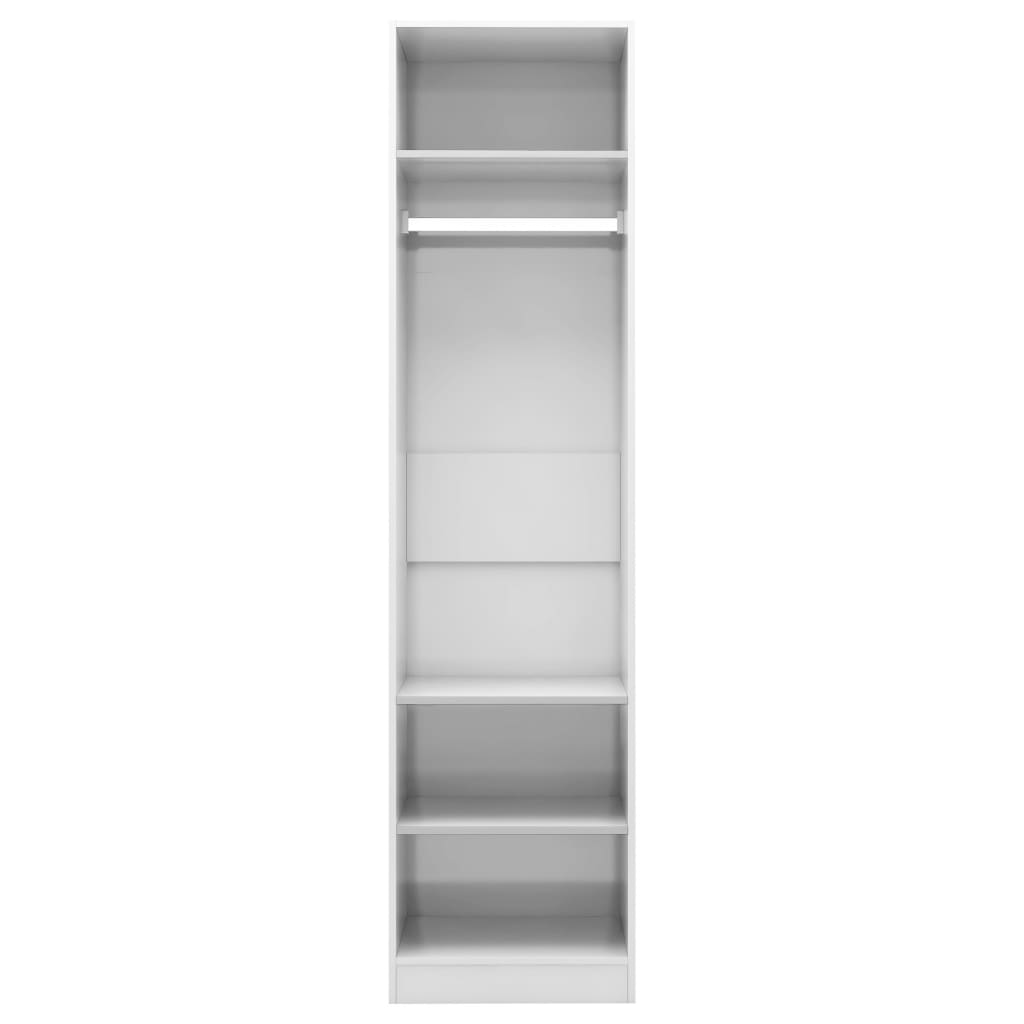 Wardrobe High Gloss White 50x50x200 cm Engineered Wood