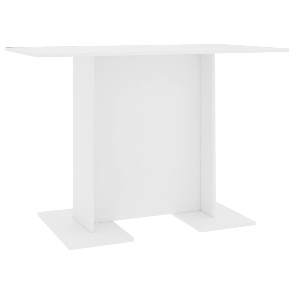 Dining Table White 110x60x75 cm Engineered Wood