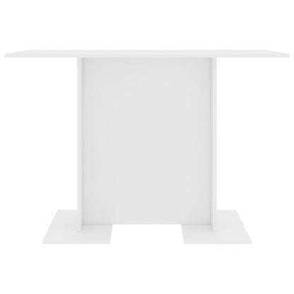 Dining Table White 110x60x75 cm Engineered Wood