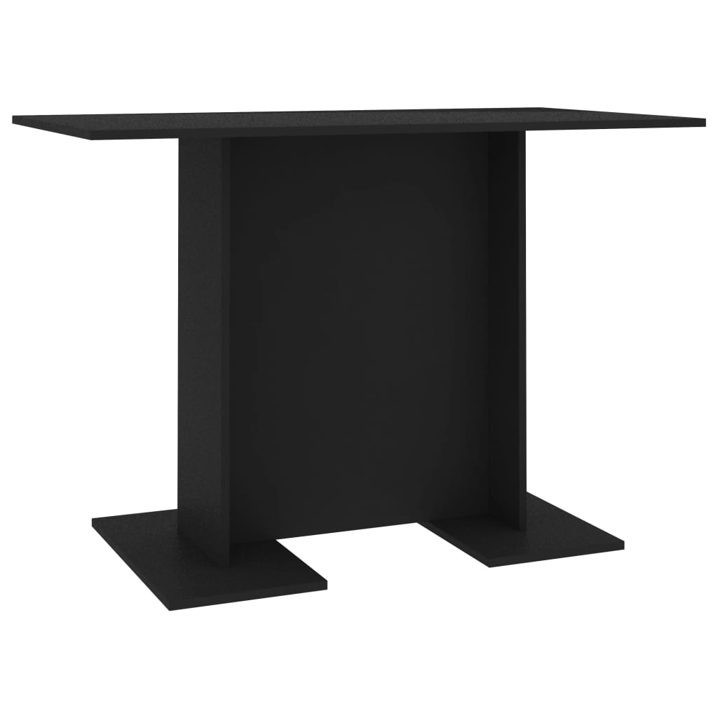 Dining Table Black 110x60x75 cm Engineered Wood