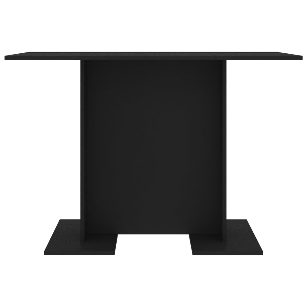 Dining Table Black 110x60x75 cm Engineered Wood