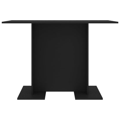 Dining Table Black 110x60x75 cm Engineered Wood