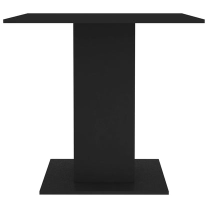 Dining Table Black 80x80x75 cm Engineered Wood