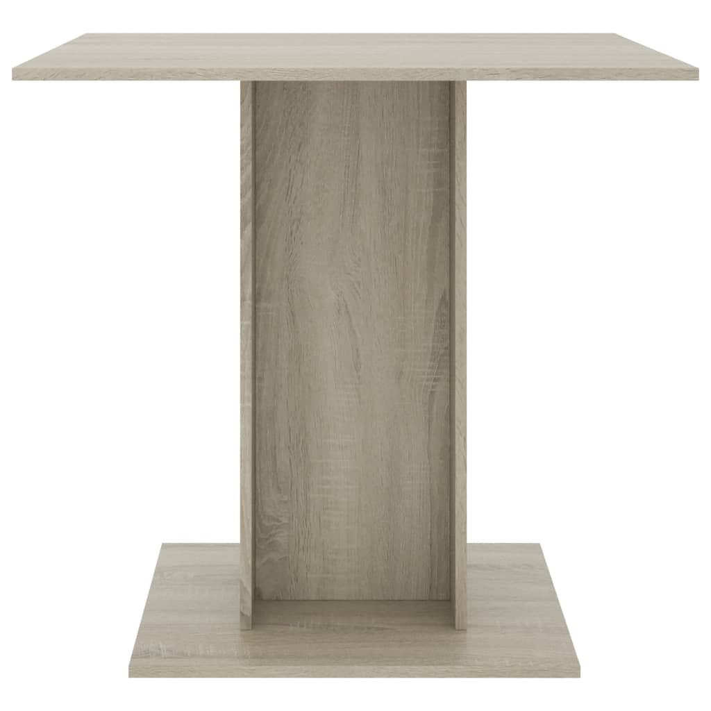 Dining Table Sonoma Oak 80x80x75 cm Engineered Wood