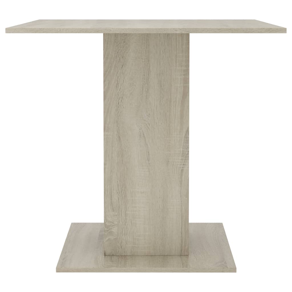 Dining Table Sonoma Oak 80x80x75 cm Engineered Wood