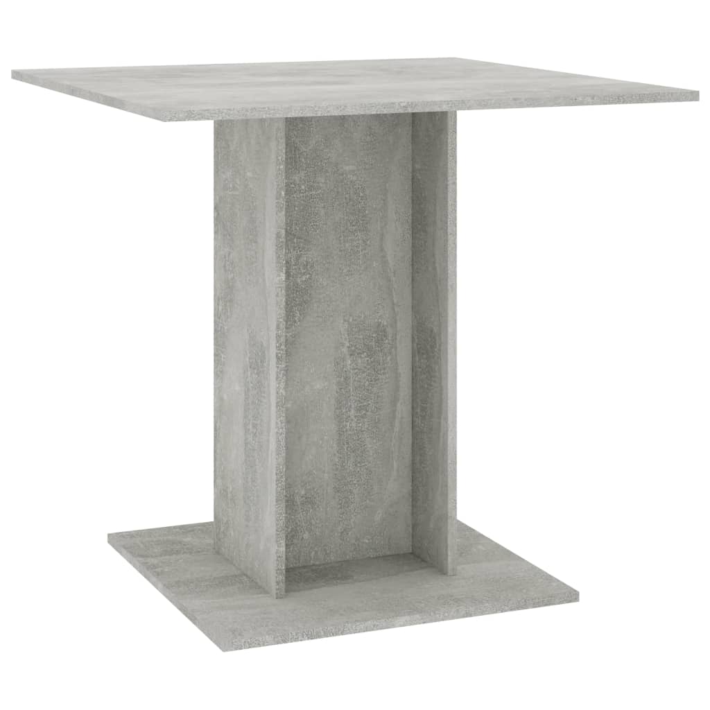 Dining Table Concrete Grey 80x80x75 cm Engineered Wood