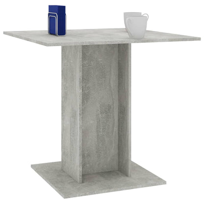 Dining Table Concrete Grey 80x80x75 cm Engineered Wood