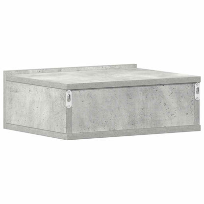 Floating Nightstand Concrete Grey 40x30x15 cm Engineered Wood