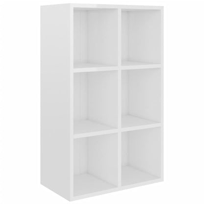 Book Cabinet/Sideboard High Gloss White 66x30x98 cm Engineered Wood