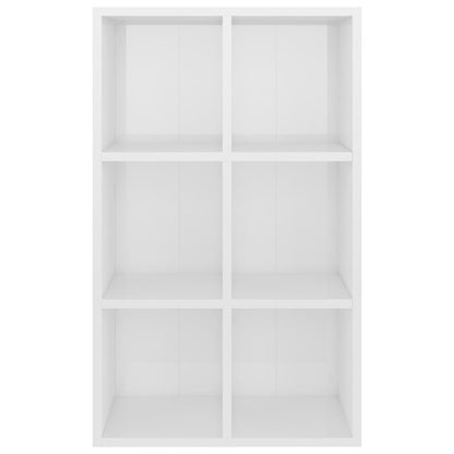 Book Cabinet/Sideboard High Gloss White 66x30x98 cm Engineered Wood