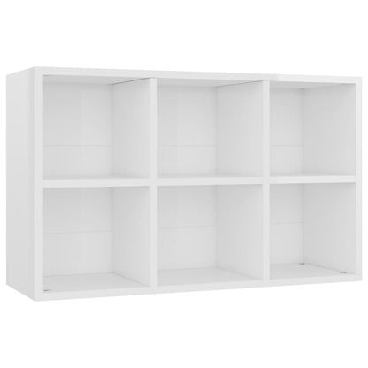 Book Cabinet/Sideboard High Gloss White 66x30x98 cm Engineered Wood