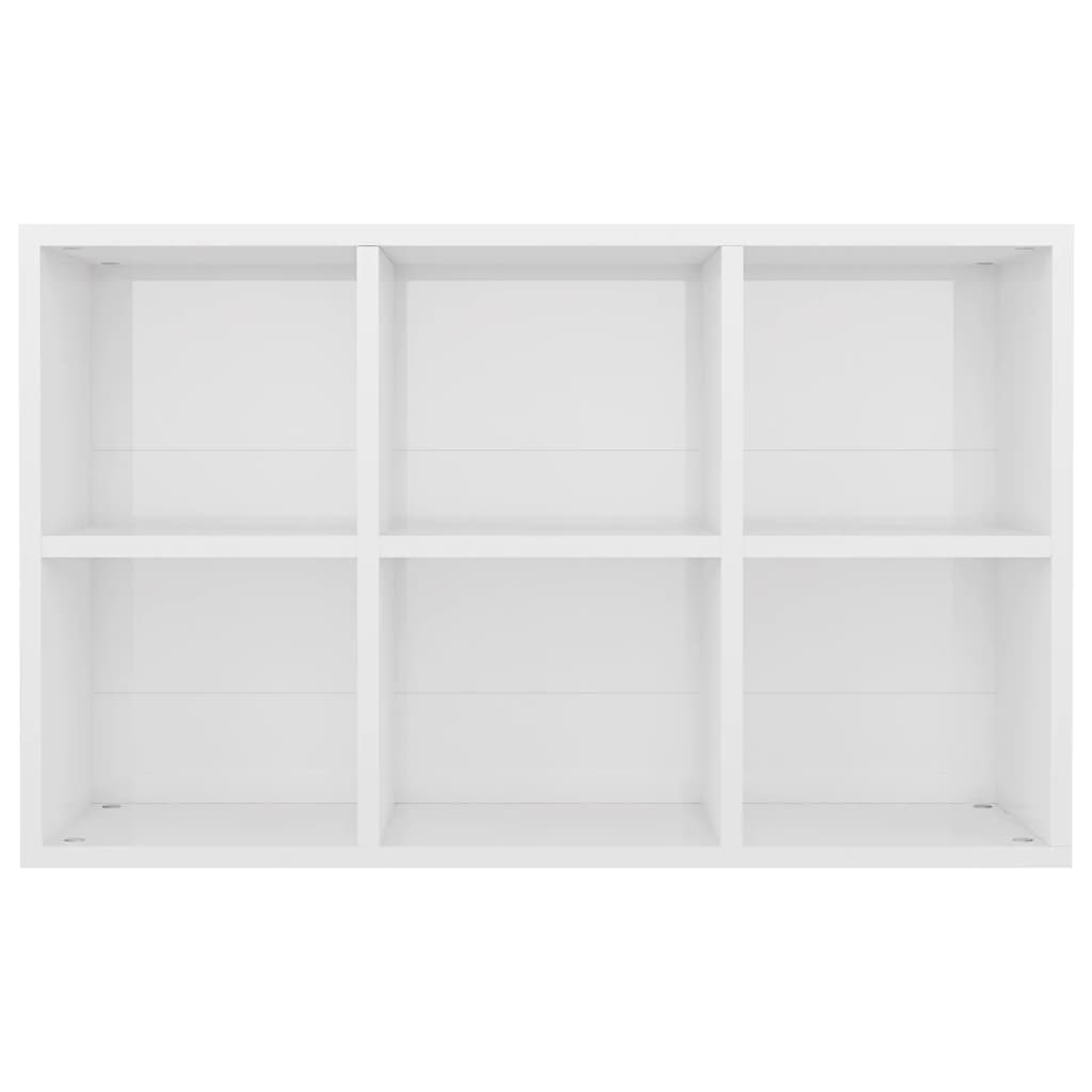 Book Cabinet/Sideboard High Gloss White 66x30x98 cm Engineered Wood