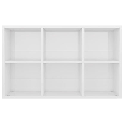 Book Cabinet/Sideboard High Gloss White 66x30x98 cm Engineered Wood