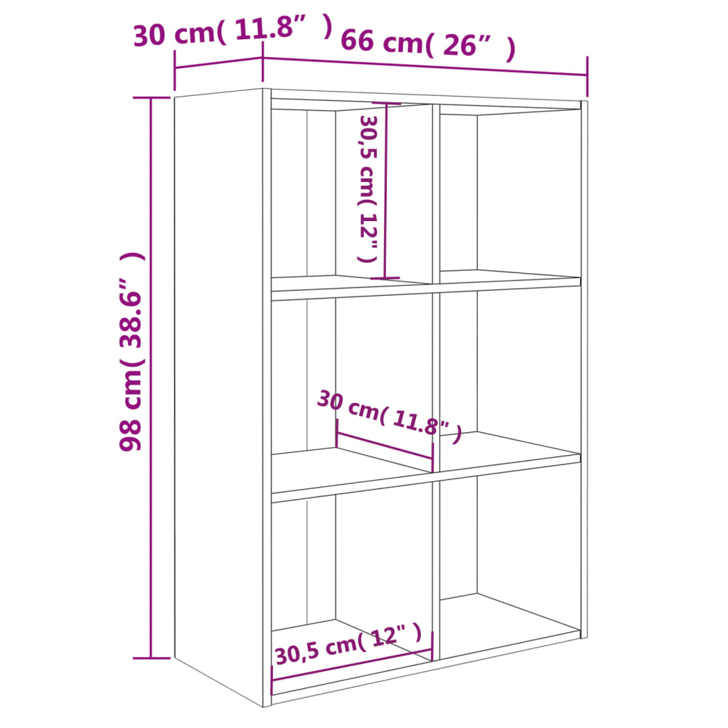 Book Cabinet/Sideboard High Gloss White 66x30x98 cm Engineered Wood