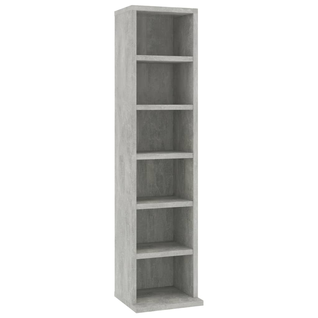 CD Cabinet Concrete Grey 21x20x88 cm Engineered Wood