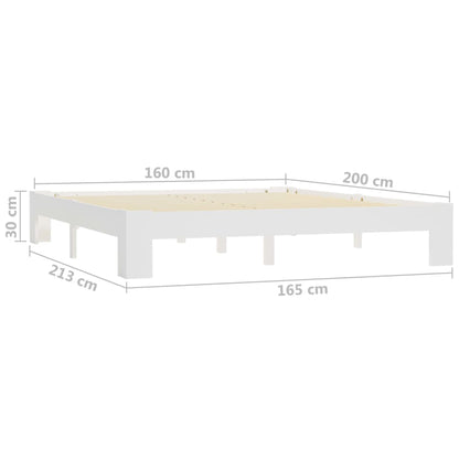 Bed Frame without Mattress Brown 160x200 cm Solid Wood Pine