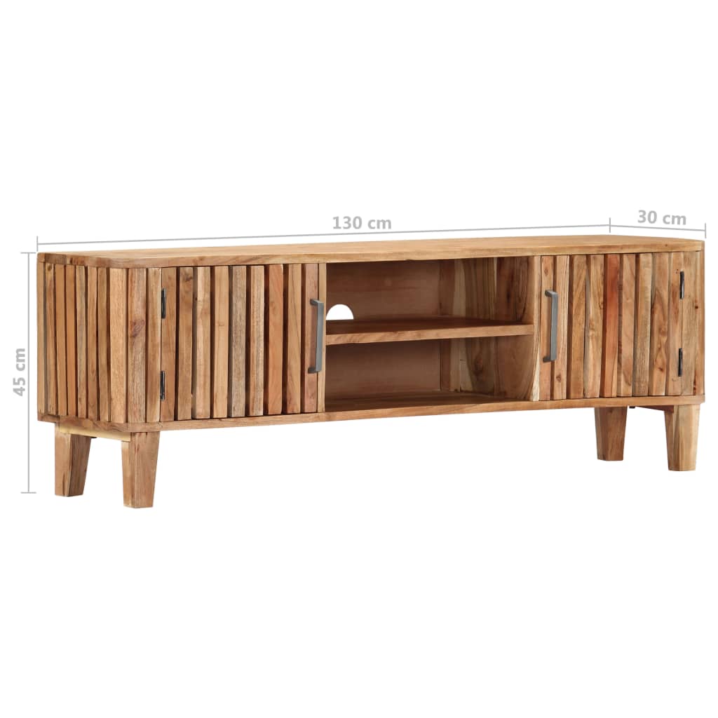 TV Cabinet 130x30x45 cm Solid Acacia Wood