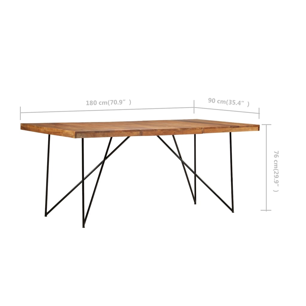 Dining Table 180x90x76 cm Solid Acacia Wood